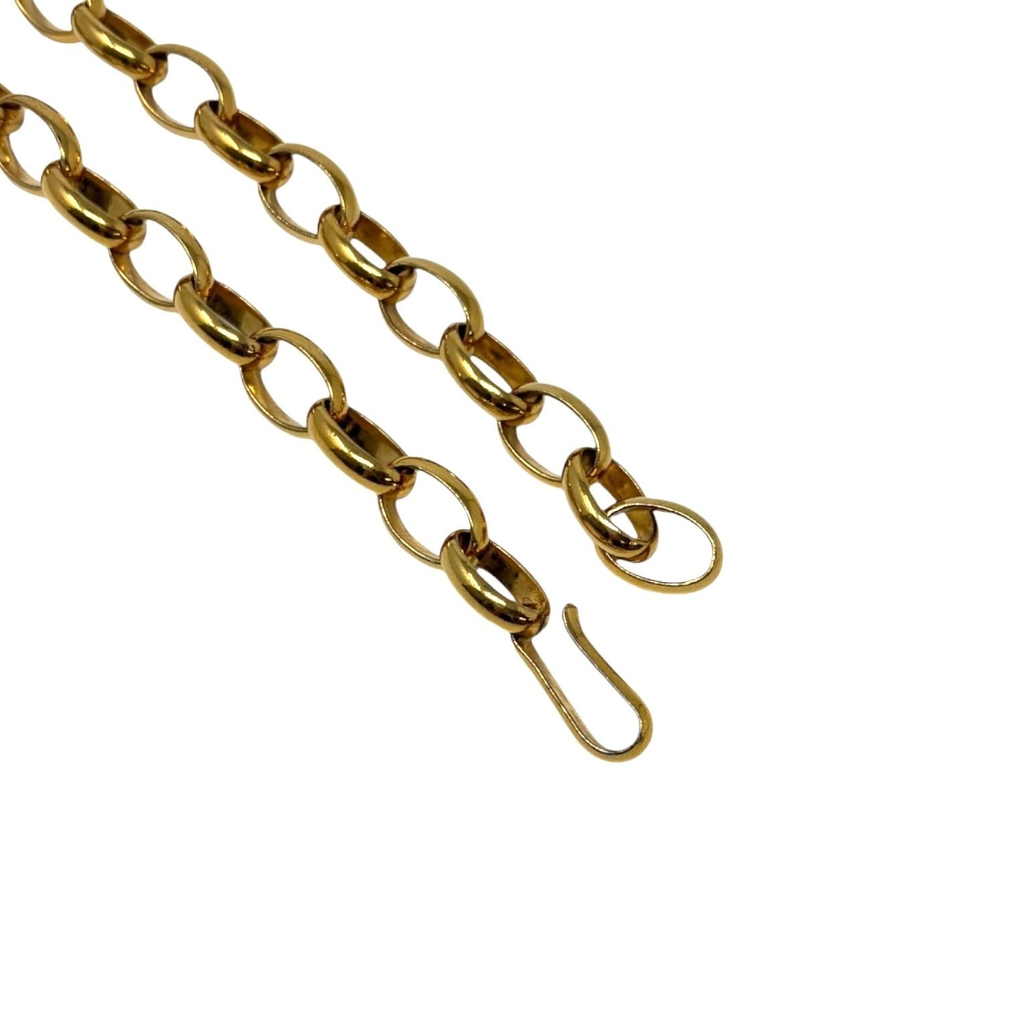 CHANEL Vintage Big CC Logo Gold Chain Belt Necklace Accessory Metal 901932