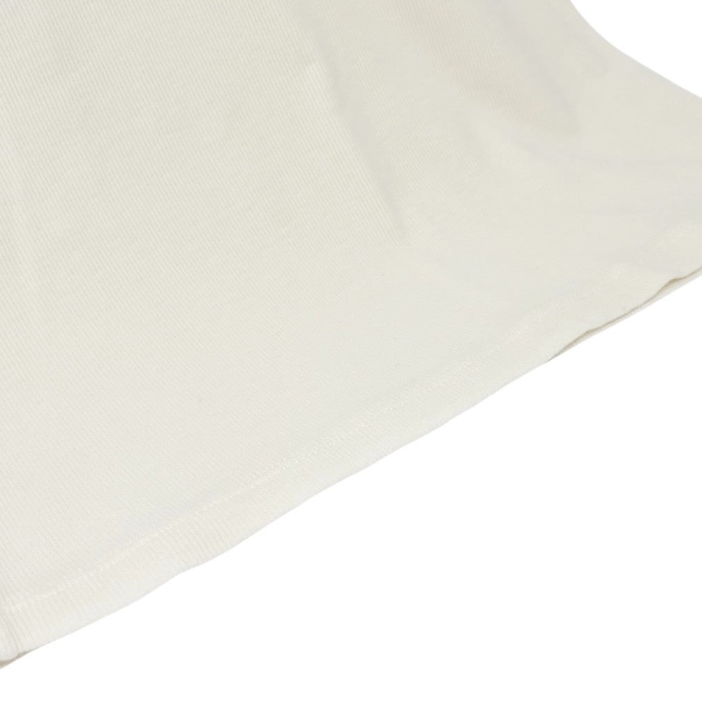 LOUIS VUITTON Vintage LV Logo Tank Top #M Beads Cream White Cotton Elastane