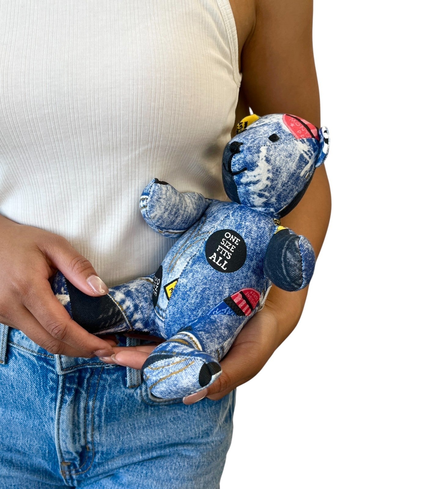 Christian Dior Vintage Baby Dior Teddy Bear Plush Toy Blue Black Cotton