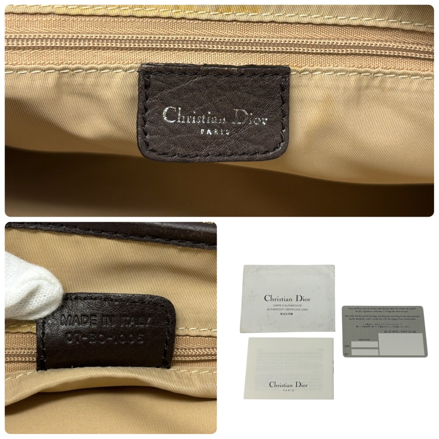 Christian Dior Vintage 2005 Street Chic Trotter Monogram Crossbody Bag Brown
