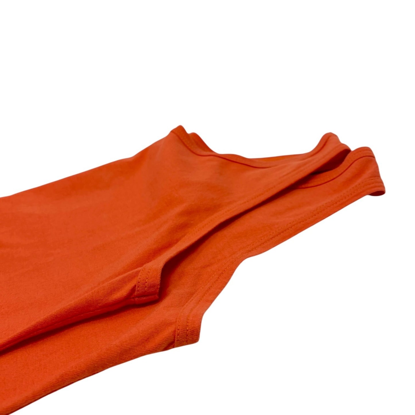 FENDI Vintage FF Logo Embroidered Sleeveless Tank Maxi Dress #38 Orange Cotton