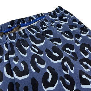 LOUIS VUITTON Vintage Logo Leopard Leggings #M Bottoms Dark Blue Black RankAB