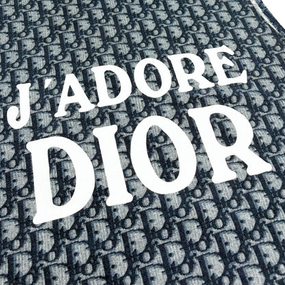 Christian Dior Vintage J'ADORE Logo Trotter Tank Top #38 Dark Blue White 902490