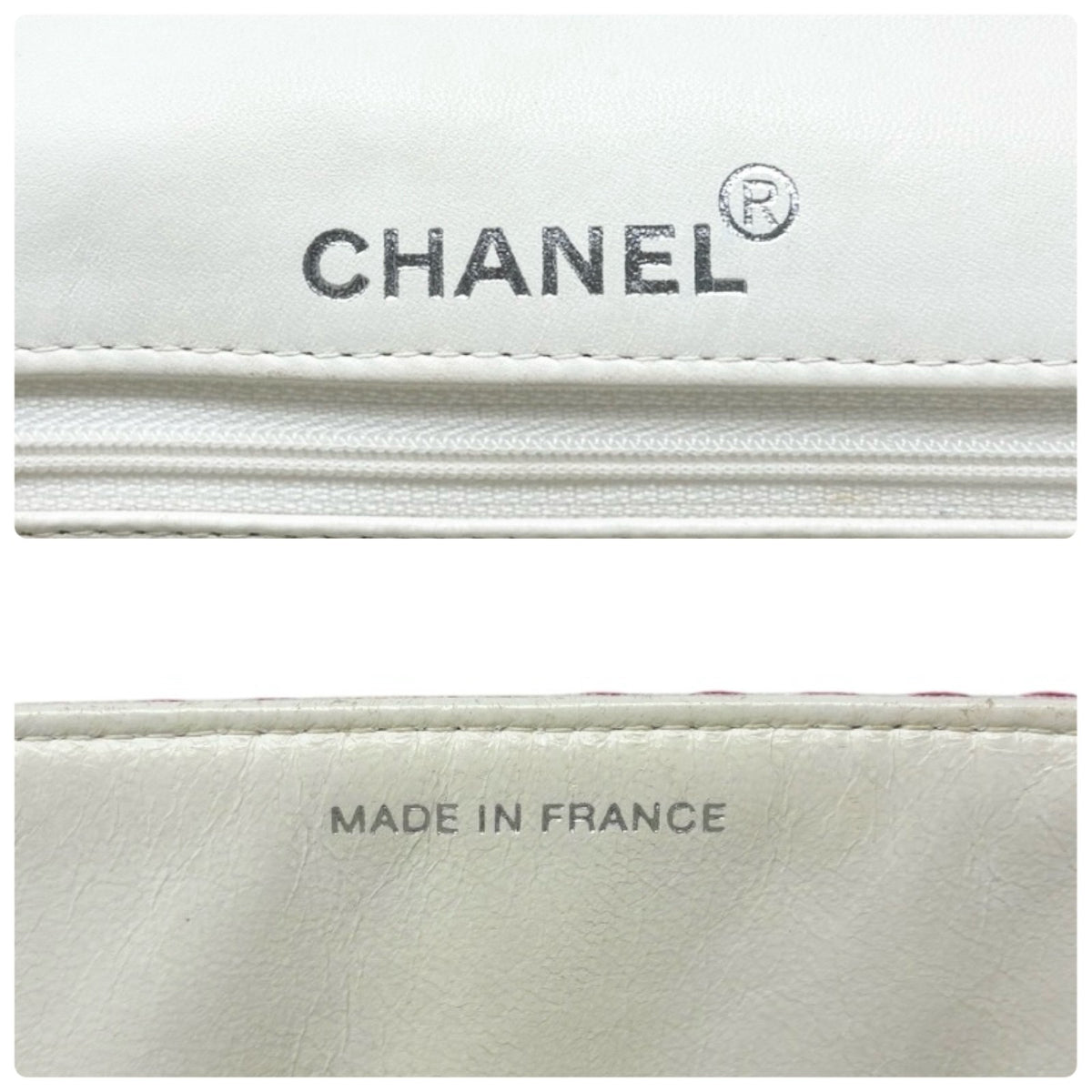 CHANEL Vintage CC Logo Quilted Chain Shoulder Bag Pink Cream Tweed 902313