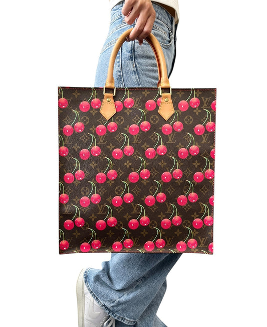 LOUIS VUITTON Vintage M95010 2005 Monogram Cherry Bag Sac Plat Brown Murakami