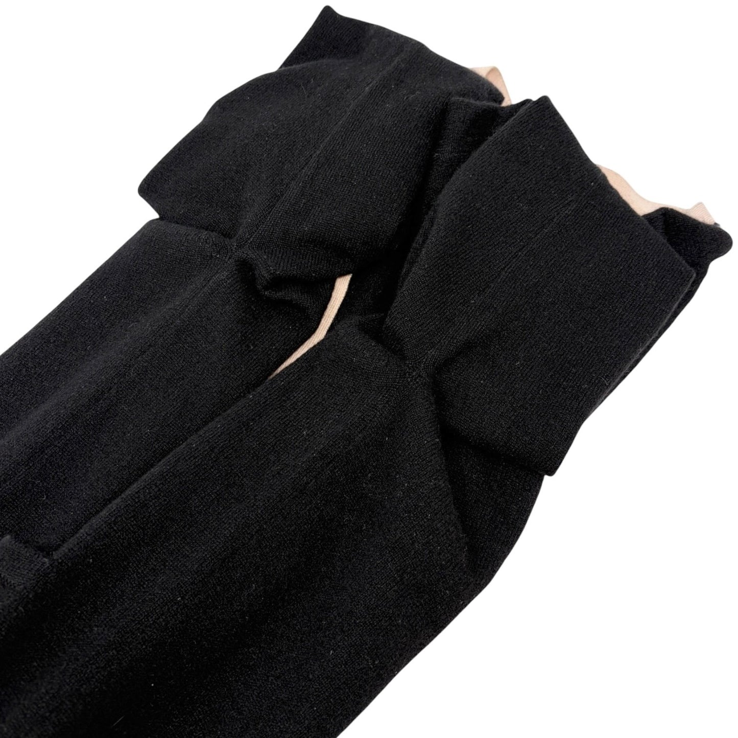 CHANEL Vintage 03A CC Logo Cashmere Knit Cardigan Sweater Black 106917