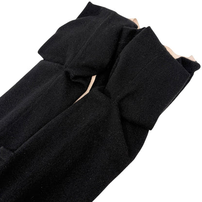 CHANEL Vintage 03A CC Logo Cashmere Knit Cardigan Sweater Black 106917