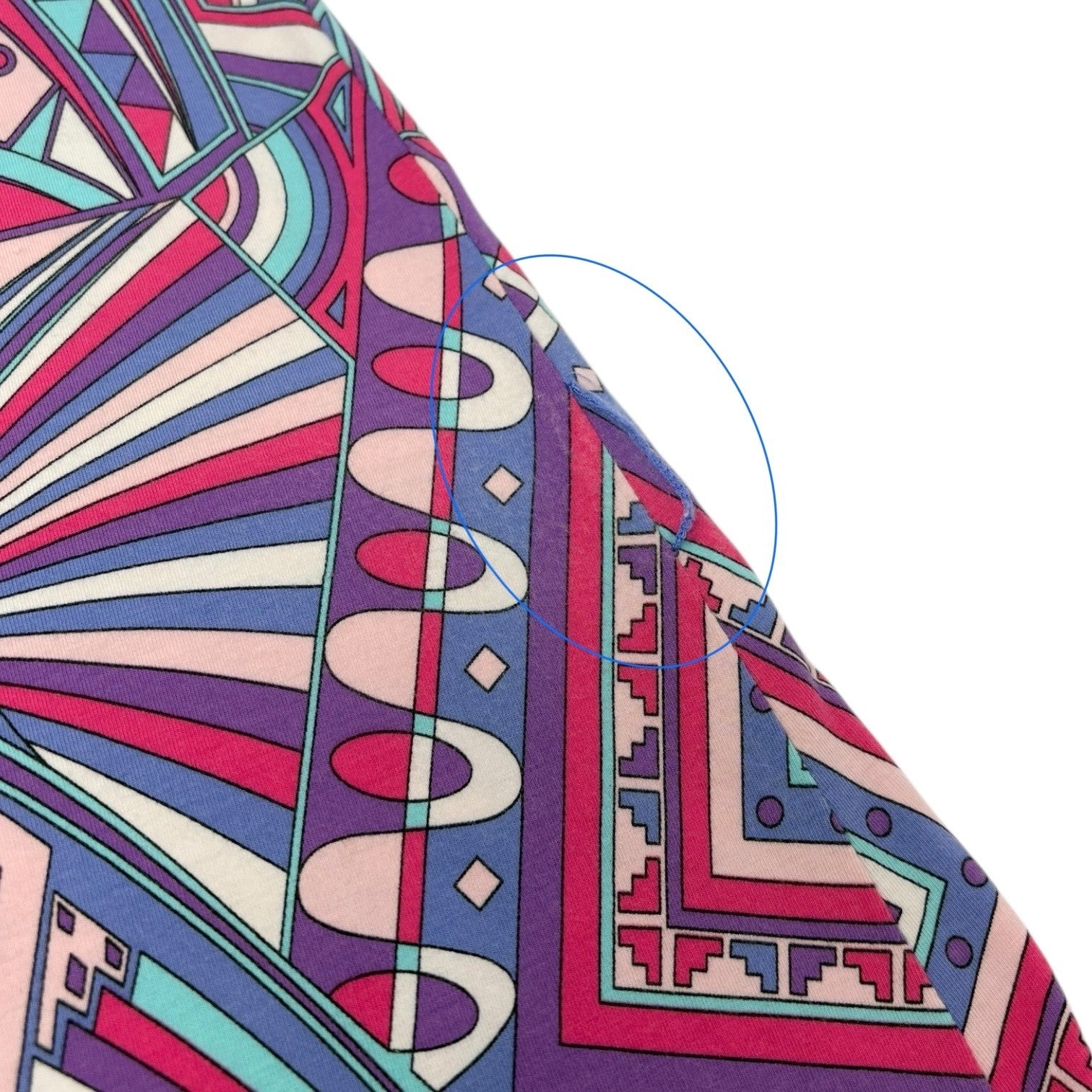 EMILIO PUCCI Vintage Logo Vivara Multicolor Camisole Dress #38 Blue Cotton