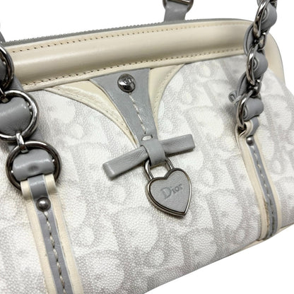 Christian Dior Vintage Romantique Trotter Monogram Bag Heart White 902466