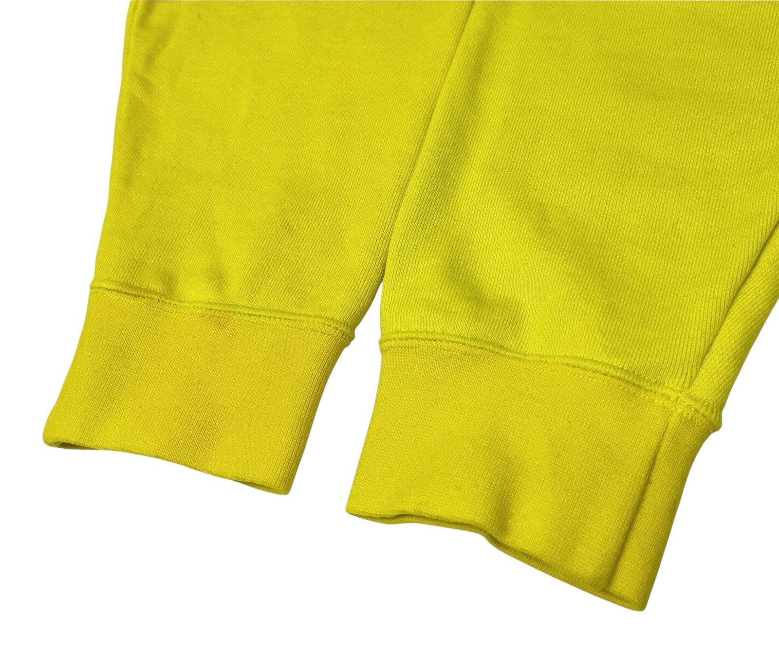 Christian Dior Sports Vintage Big Logo Sweatshirt Top #L Pullover Yellow Cotton