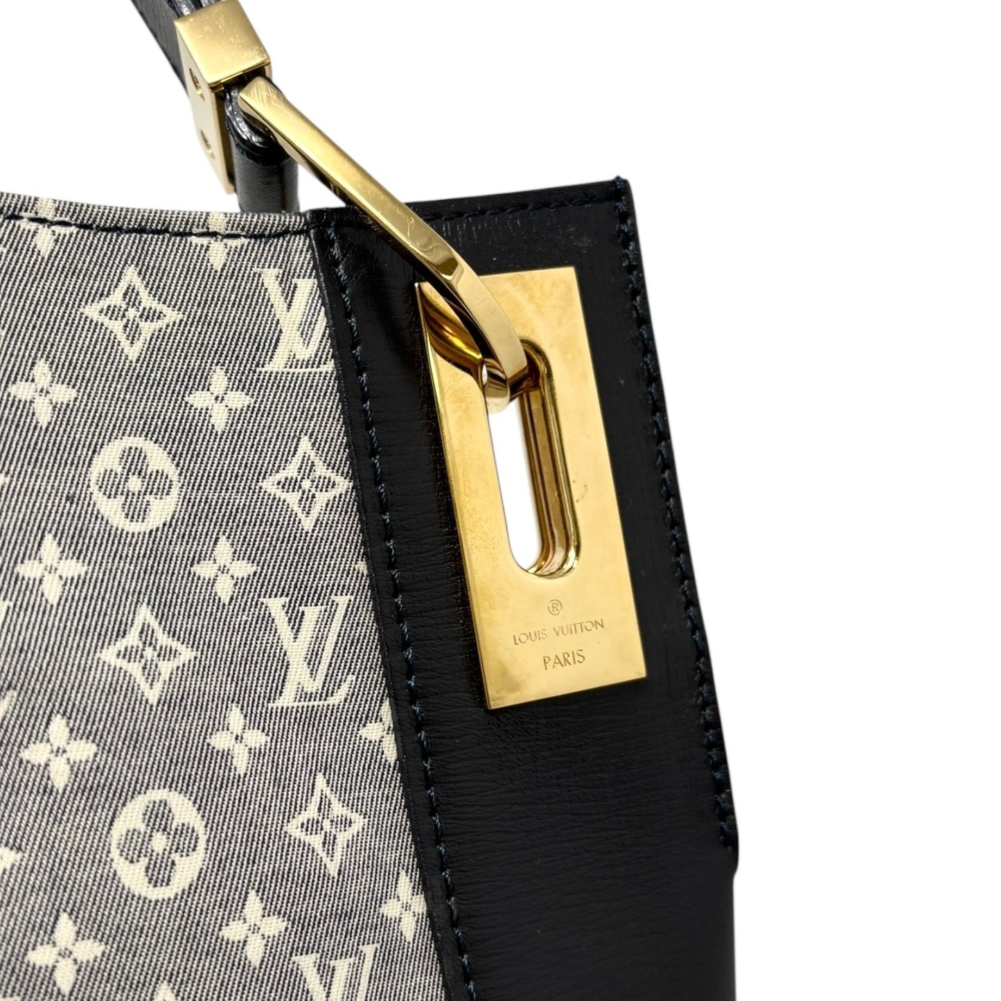 LOUIS VUITTON Vintage Monogram Idylle Rendez-Vous MM Tote Bag Blue Canvas