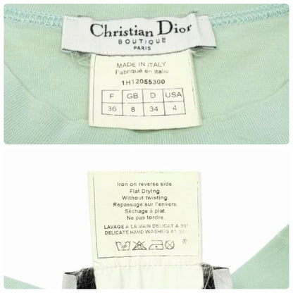 Christian Dior Vintage 2002 J'ADORE Logo Tank Top #36 Light Green Yellow 902366