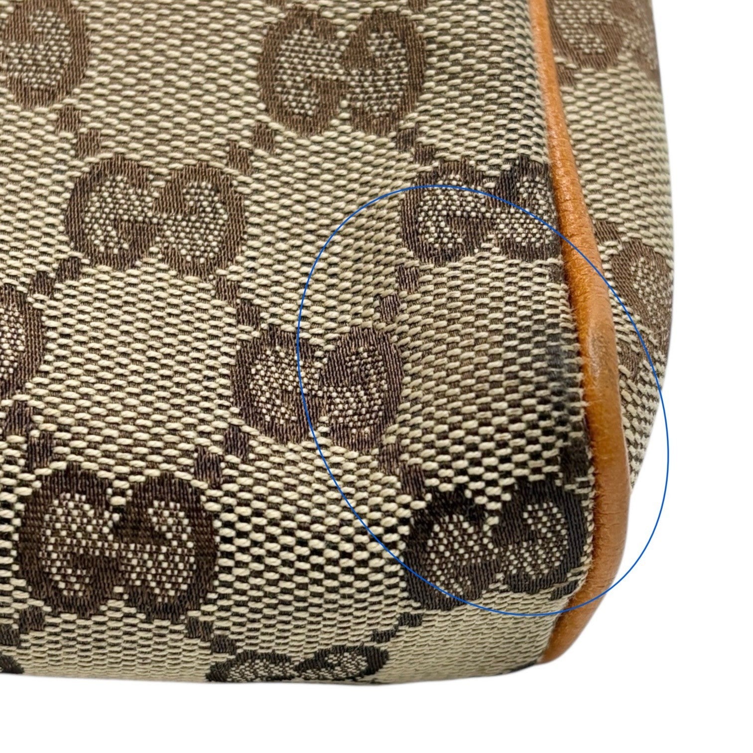 GUCCI Vintage GG Monogram Abbey Mini Shoulder Bag Pochette Camel Brown Canvas