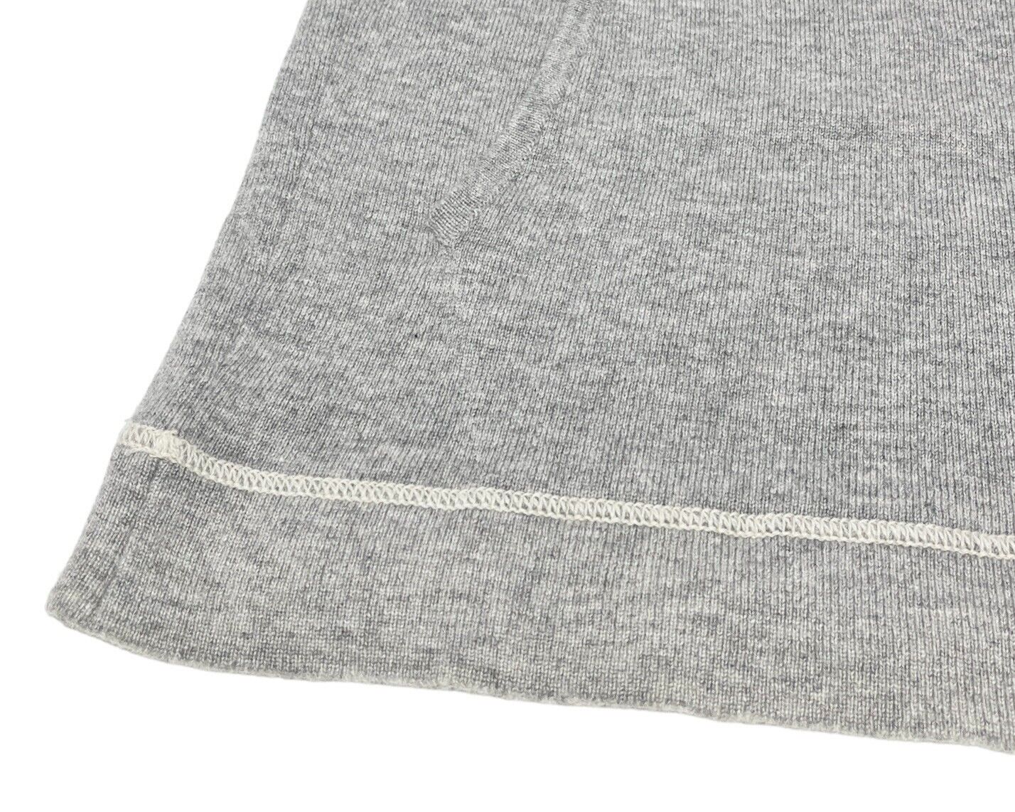 CHANEL Vintage P40881 CC Logo Knit Top #38 Sweater Gray Pullover Cashmere RankA