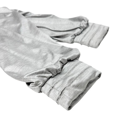 CHANEL Vintage P43484 CC Hoodie Zip Up Jacket Short Pants Set #34 Silver 901933