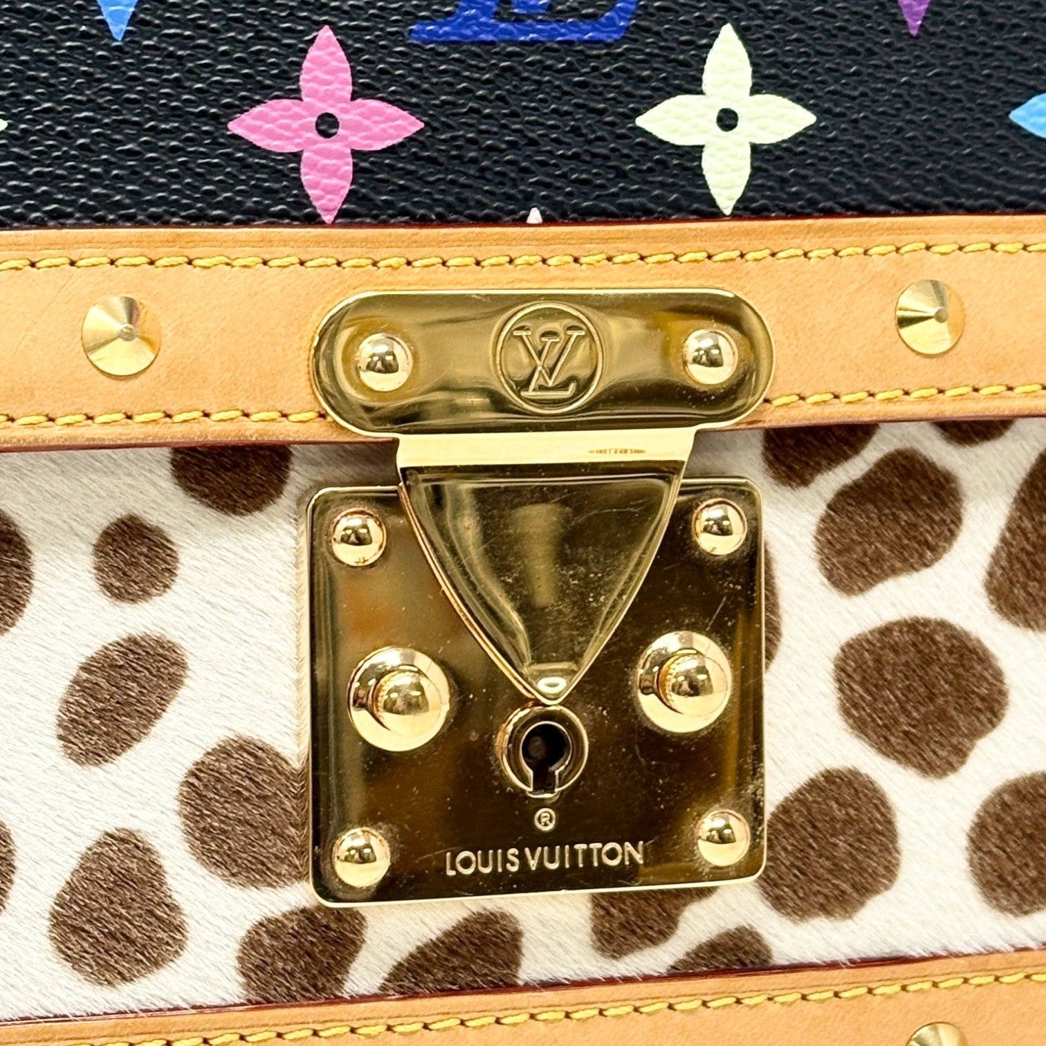 LOUIS VUITTON Vintage Monogram Multicolor Sac Dalmatian Bag Pony Calf Hair