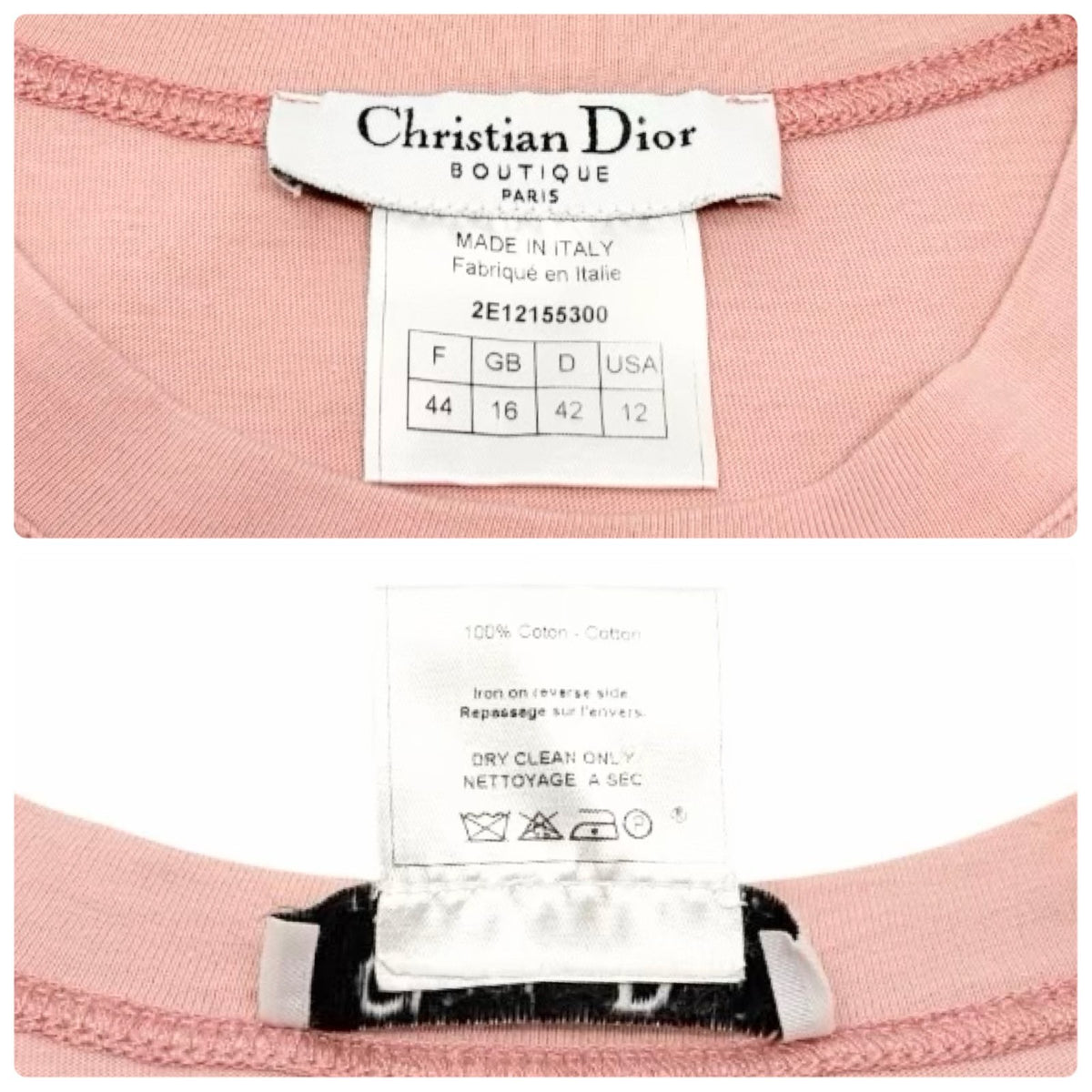 Christian Dior Vintage 2002 J'ADORE Logo Tank Top #44 Pink Sleeveless 902492