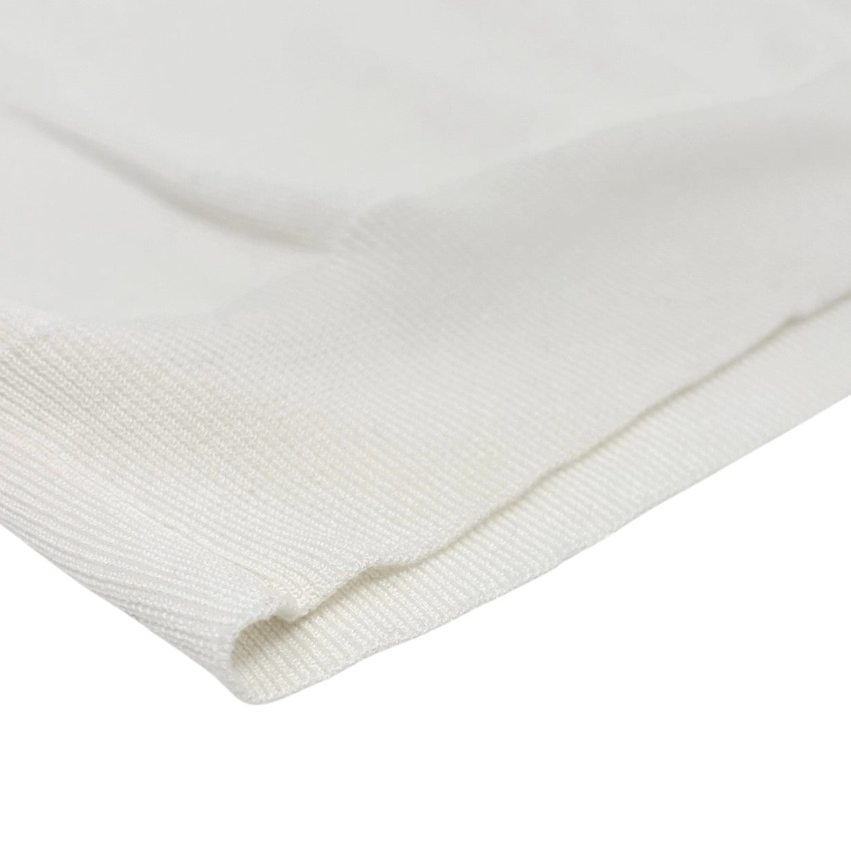 CHANEL Vintage 03P CC Mark Logo Mesh Knit Tshirt Top White Short Sleeve Cotton