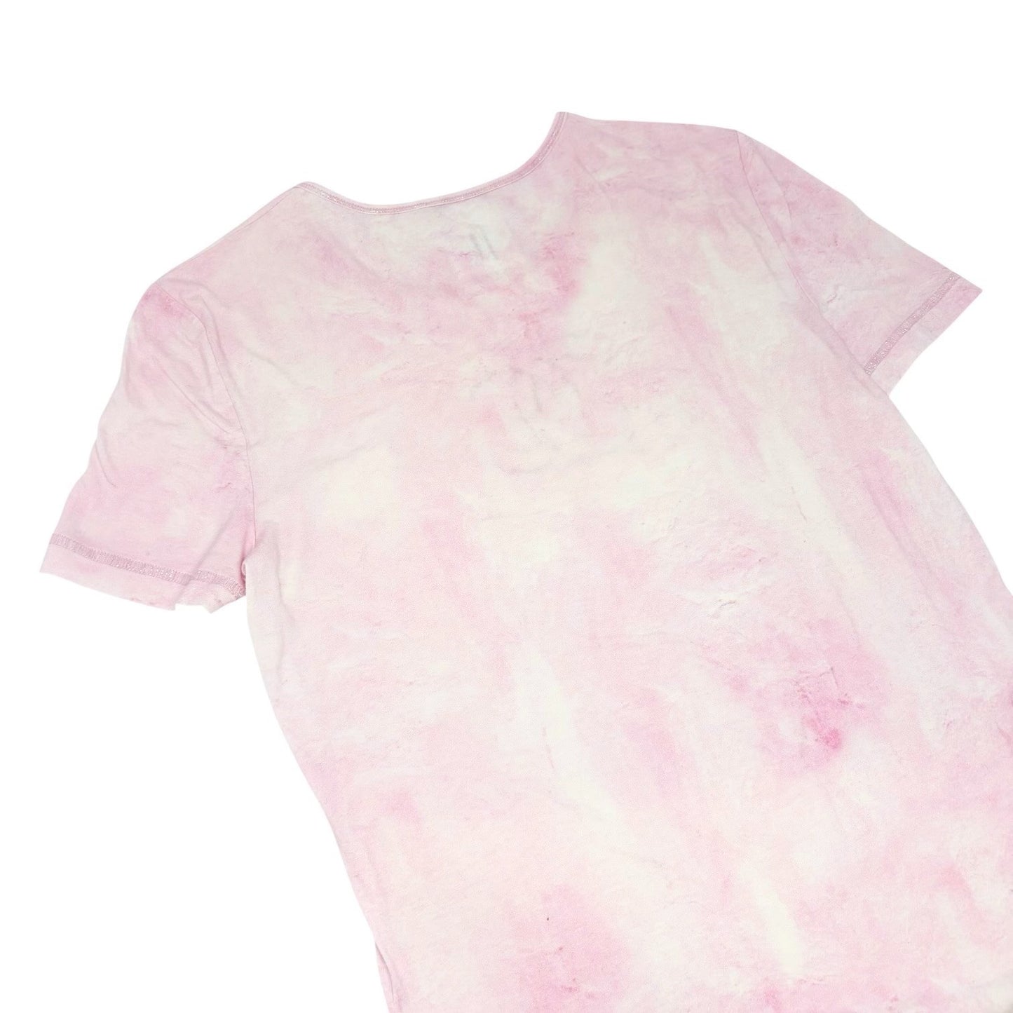 CHANEL Vintage 09C CC Logo Tie-Dye T-Shirt Top #36 Pink Short Sleeve 902403
