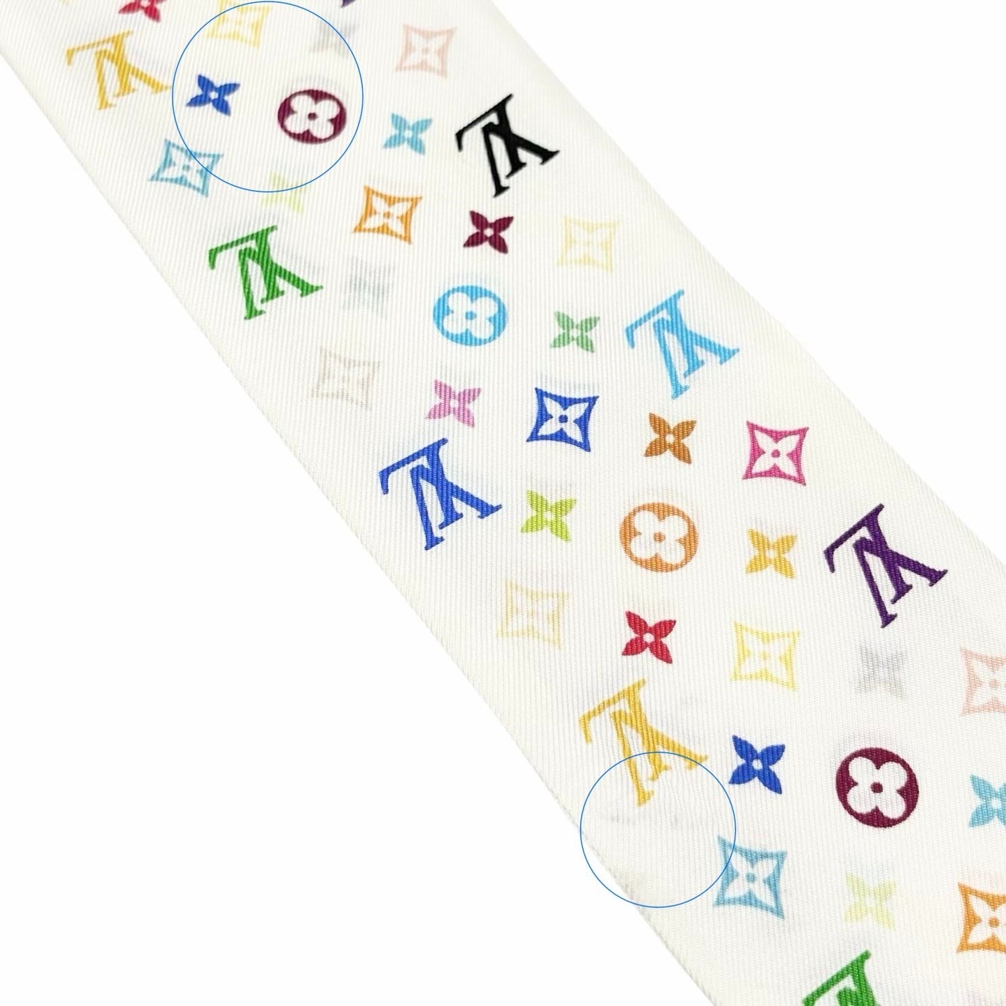 LOUIS VUITTON Vintage LV Monogram Multicolor Bandeau Scarf Silk Hair 902245