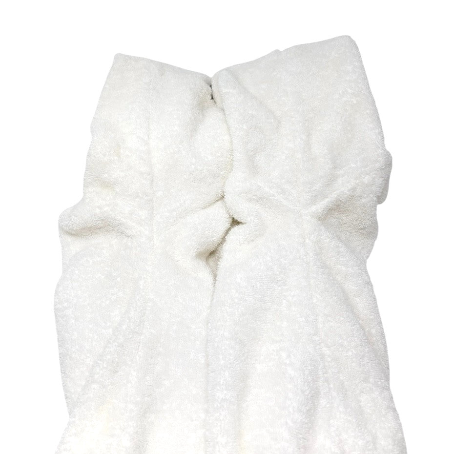 CHANEL Vintage CC Mark Logo Sweatshirt Terry Cloth White Black Cotton