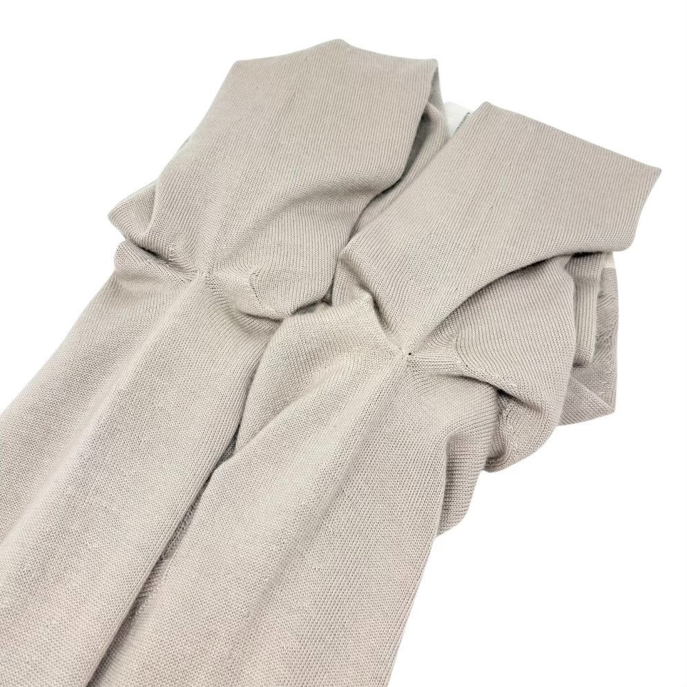 CHANEL Vintage 04C CC Logo Cashmere Knit Sweater Top #38 Beige Ivory 902362