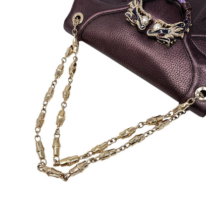 GUCCI Vintage Limited Edition Tom Ford Dragon Chain Bag Purple Leather 902354
