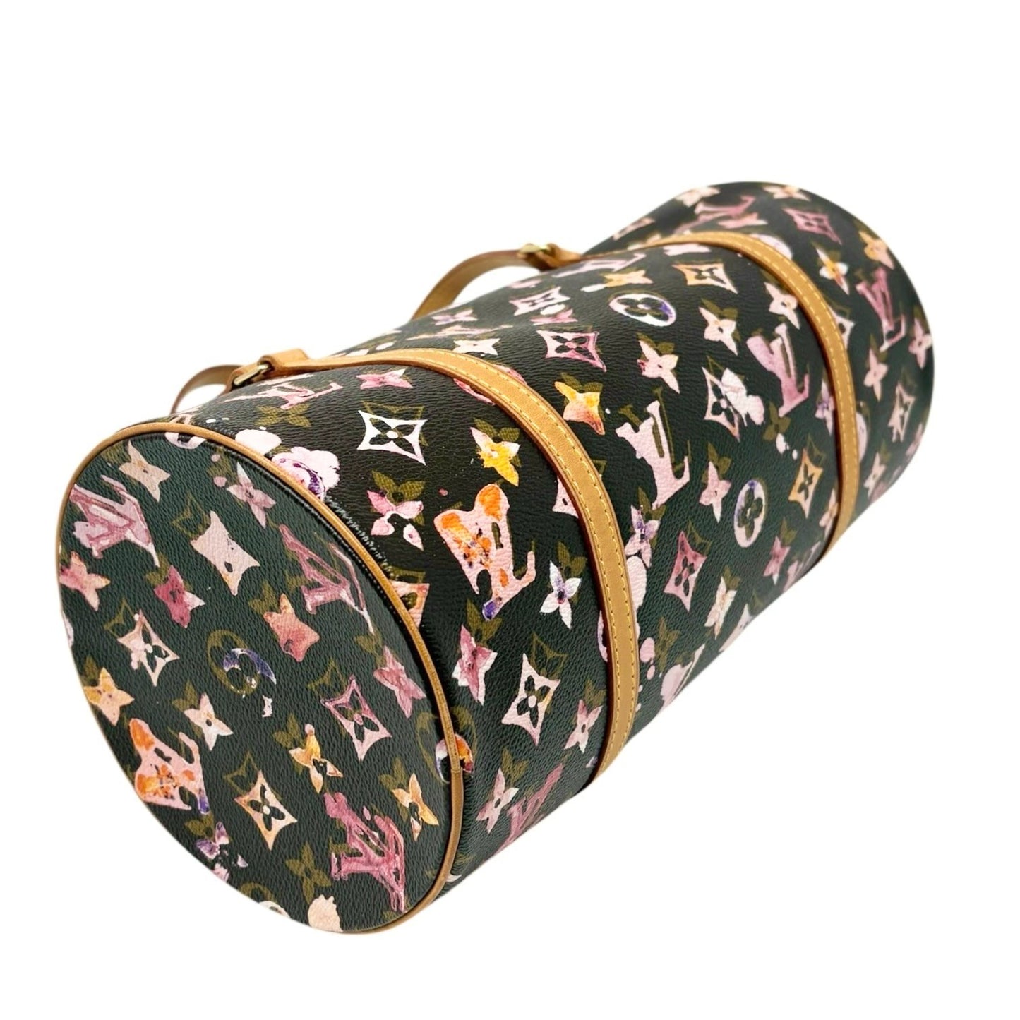 LOUIS VUITTON Vintage M95753 Monogram Watercolor Papillon Shoulder Bag Leather