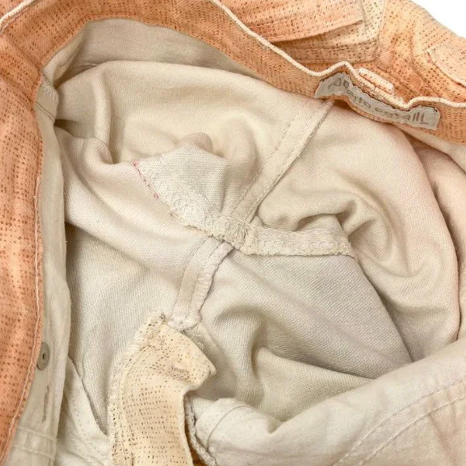 Roberto Cavalli Vintage Logo Jewel Print Pants #XS Glitter Orange Gold Cotton