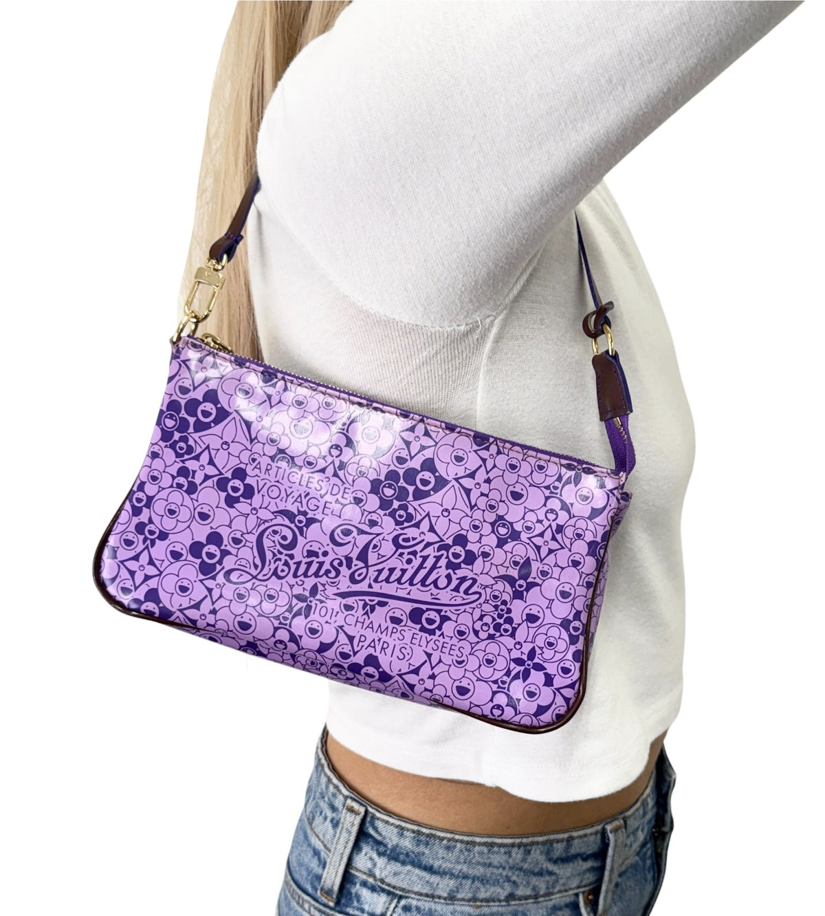 LOUIS VUITTON Vintage Takashi Murakami Cosmic Blossom Shoulder Bag 902844