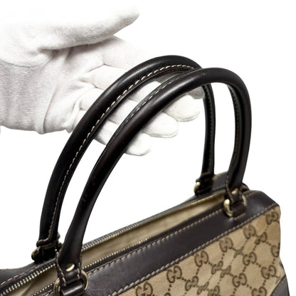 GUCCI Vintage GG Monogram Lovely Heart Shoulder Bag Beige Brown Canvas 902325