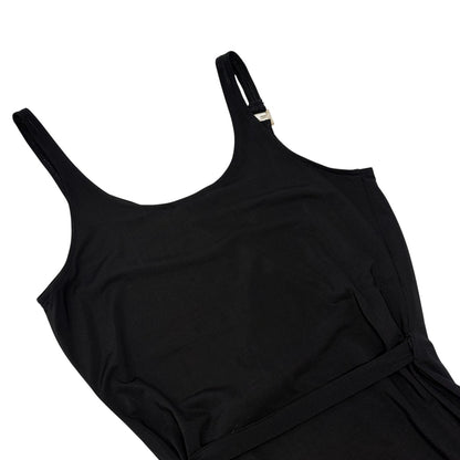 FENDI Vintage FF Logo Sleeveless Dress One-piece #42 Black Silver Nylon 901809