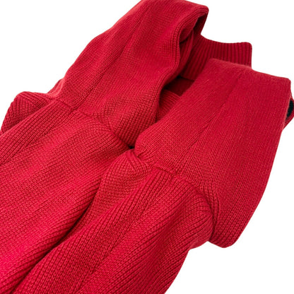 CELINE Vintage Logo Turtleneck Cashmere Knit Sweater Top #S Red 902216