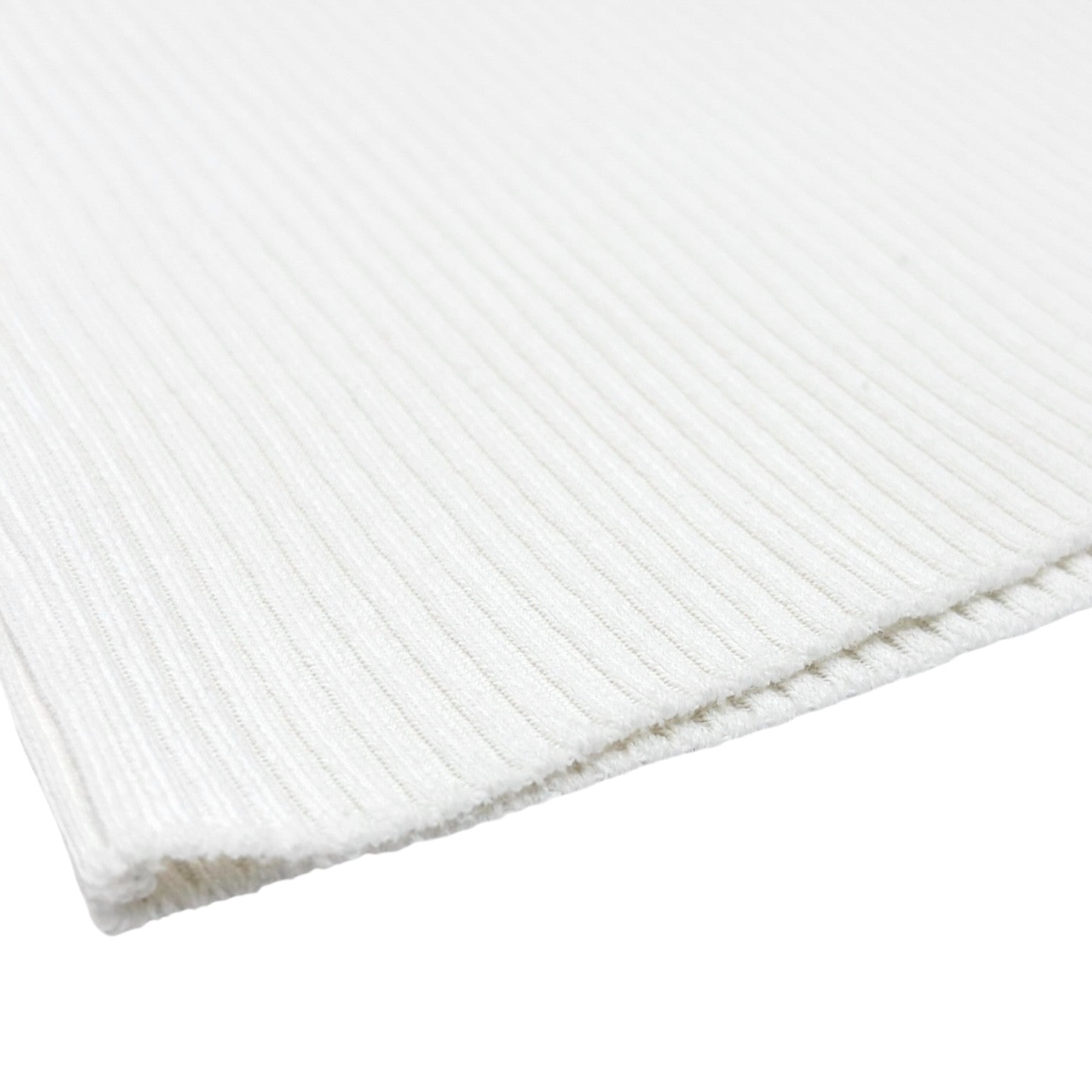 HERMES Vintage Logo Clou de Selle Button Ribbed Knit Polo Top #M White Viscose