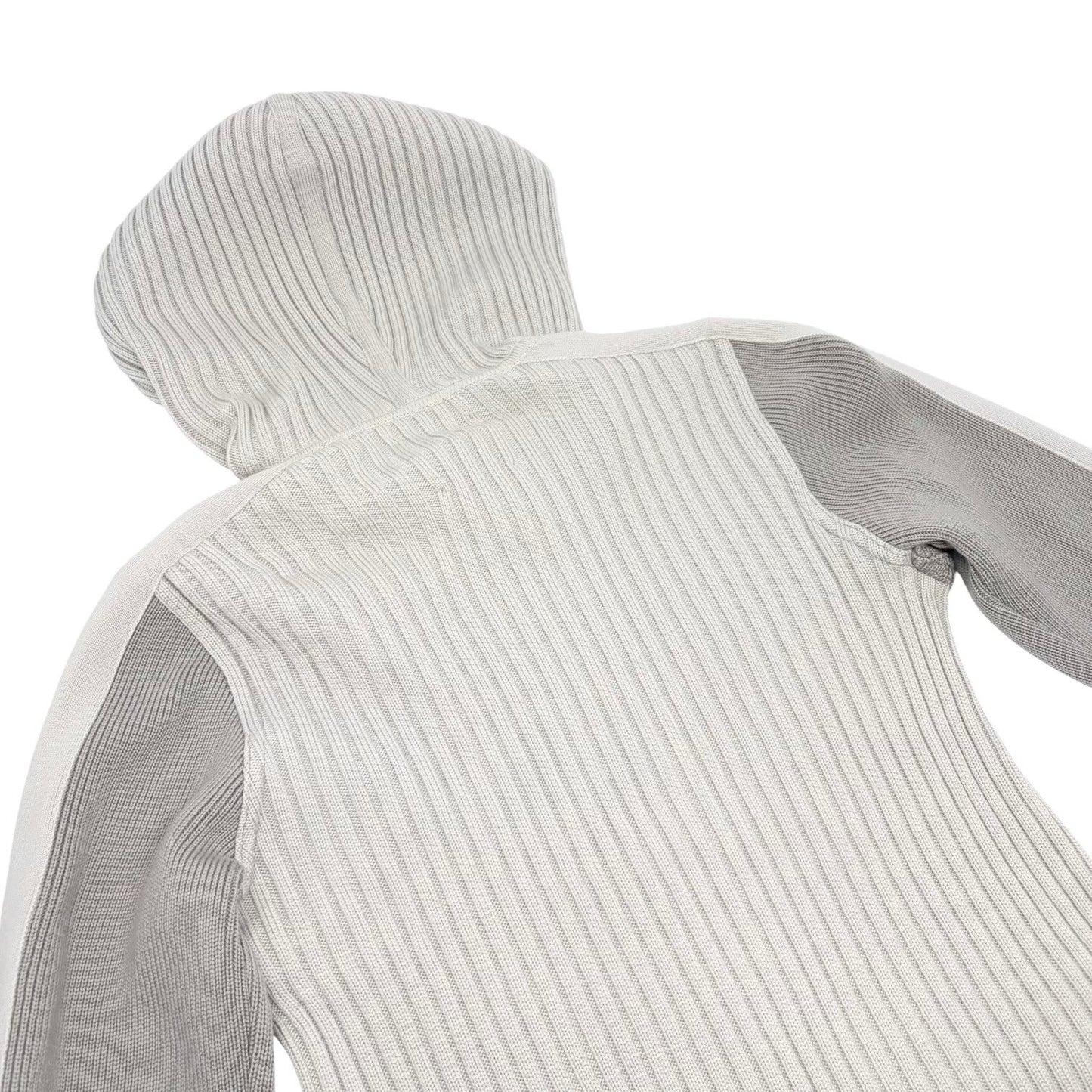 CHANEL Sport Vintage 04A CC Logo Knit Zip Hoodie Jacket Top #38 Gray 901826