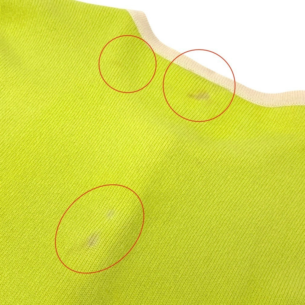 CHANEL Vintage 96C CC Multicolor Button Sweater Cardigan Top Green #44 Cashmere