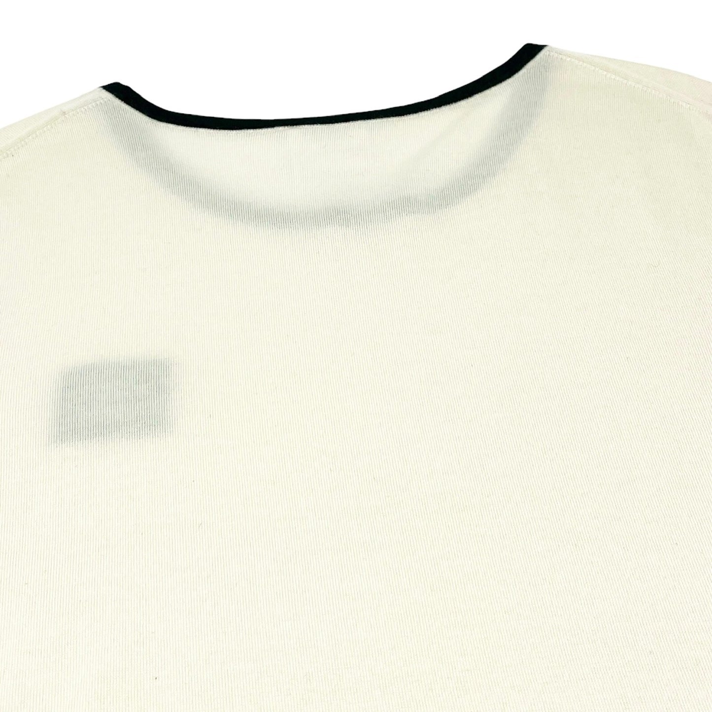 CHANEL Vintage 06C CC Mark Logo Knit Top #42 Pocket Pullover Cream Cashmere