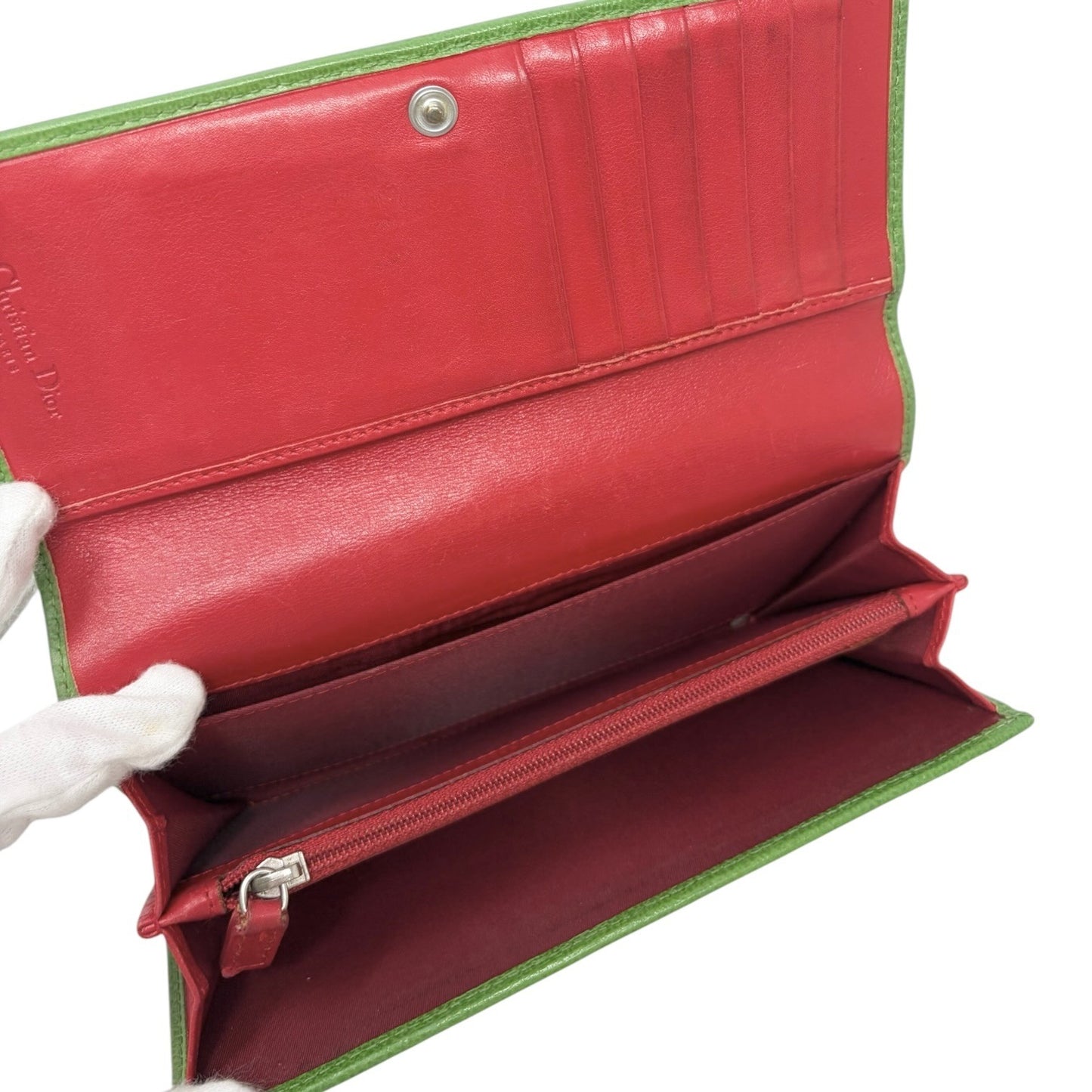 Christian Dior Vintage Trotter Monogram Rasta PVC Long Wallet Beige No.1 901972