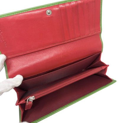 Christian Dior Vintage Trotter Monogram Rasta PVC Long Wallet Beige No.1 901972
