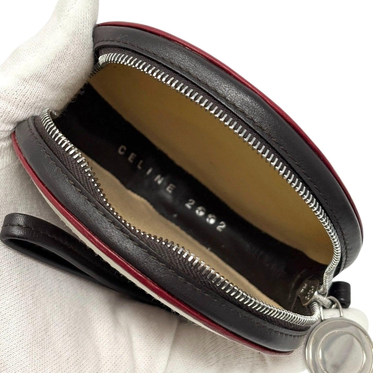 CELINE Vintage 2002 FIFA World Cup Limited Edition Coin Purse Wristlet Brown