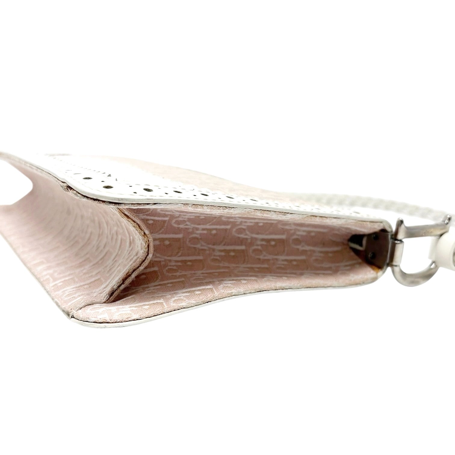 Christian Dior Vintage 2004 Trotter Monogram Logo Shoulder Bag Pink Leather