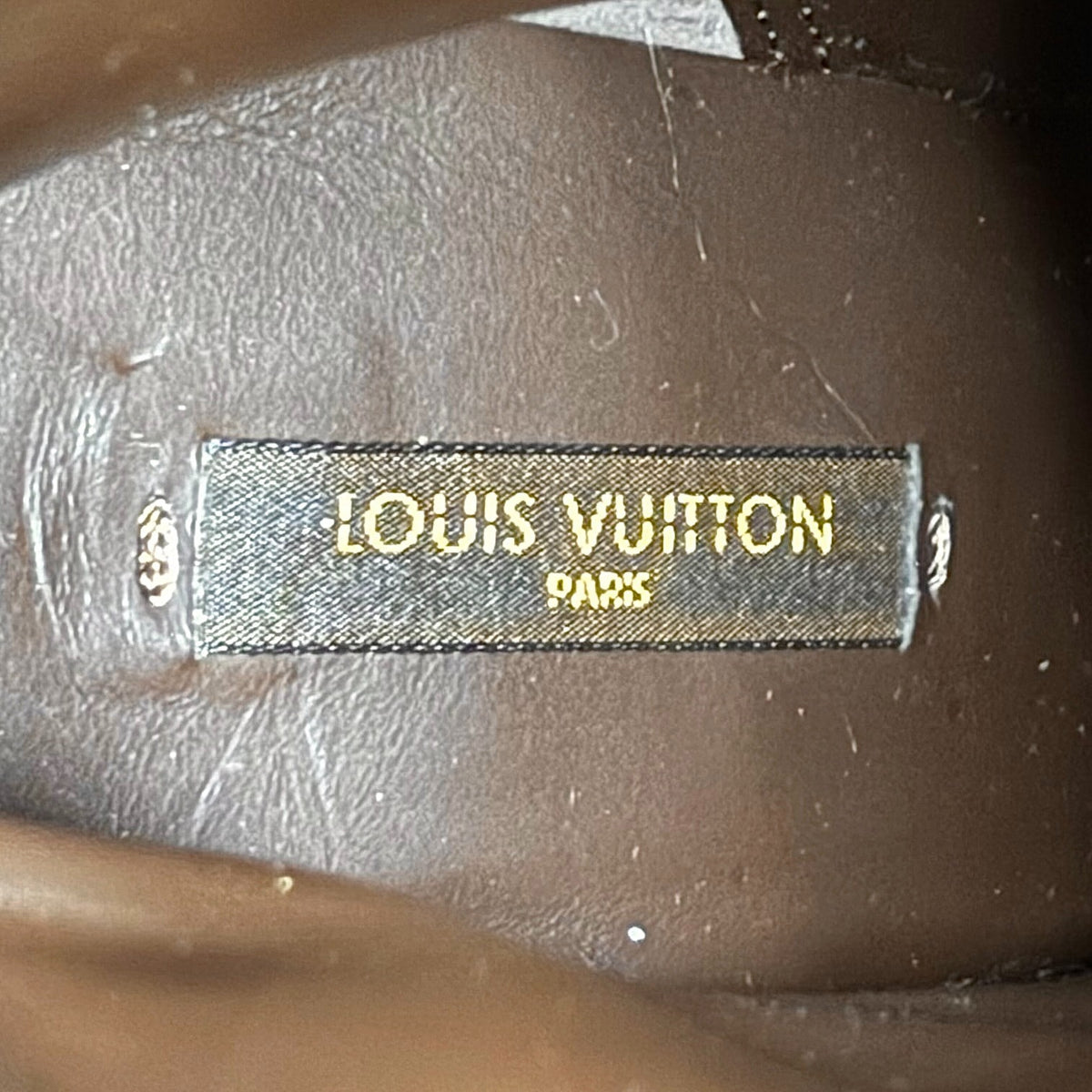LOUIS VUITTON Vintage LV Monogram Long Boots #37-37.5 Brown Leather 902458