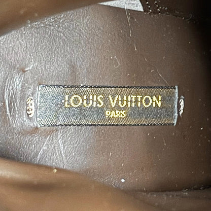 LOUIS VUITTON Vintage LV Monogram Long Boots #37-37.5 Brown Leather 902458
