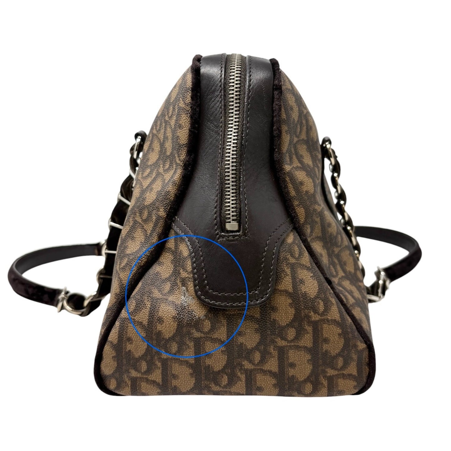 Christian Dior Vintage 2005 Trotter Monogram Romantique Shoulder Bag 902588