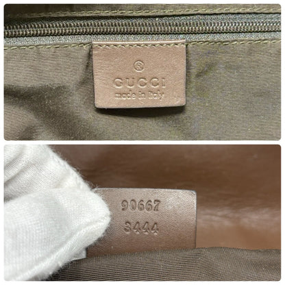 GUCCI Vintage GG Monogram Jackie Shoulder Bag Beige Canvas Leather 902329