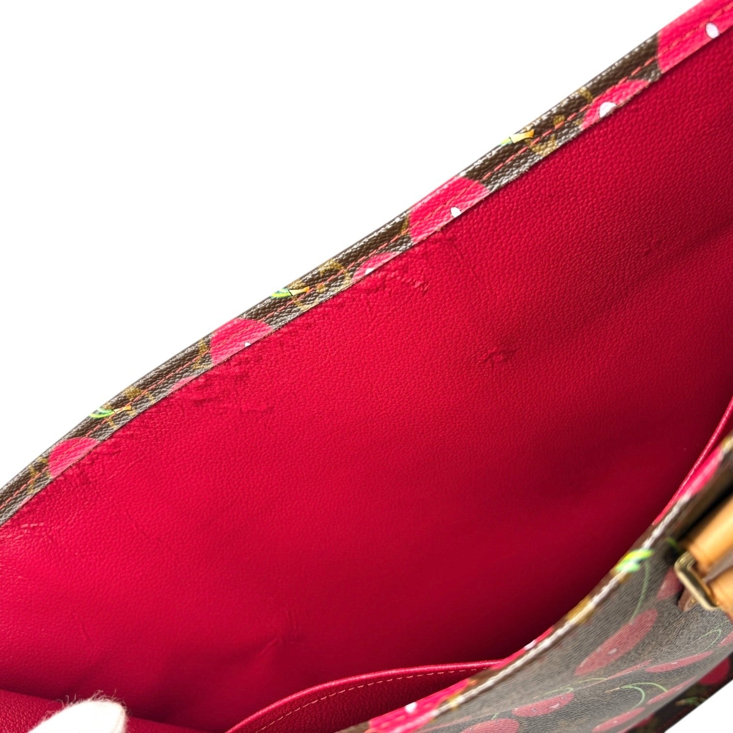 LOUIS VUITTON Vintage M95010 2005 Monogram Cherry Bag Sac Plat Brown Murakami