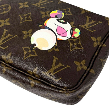 LOUIS VUITTON Vintage 2004 Monogram Shoulder Bag Pochette Brown Takashi Murakami