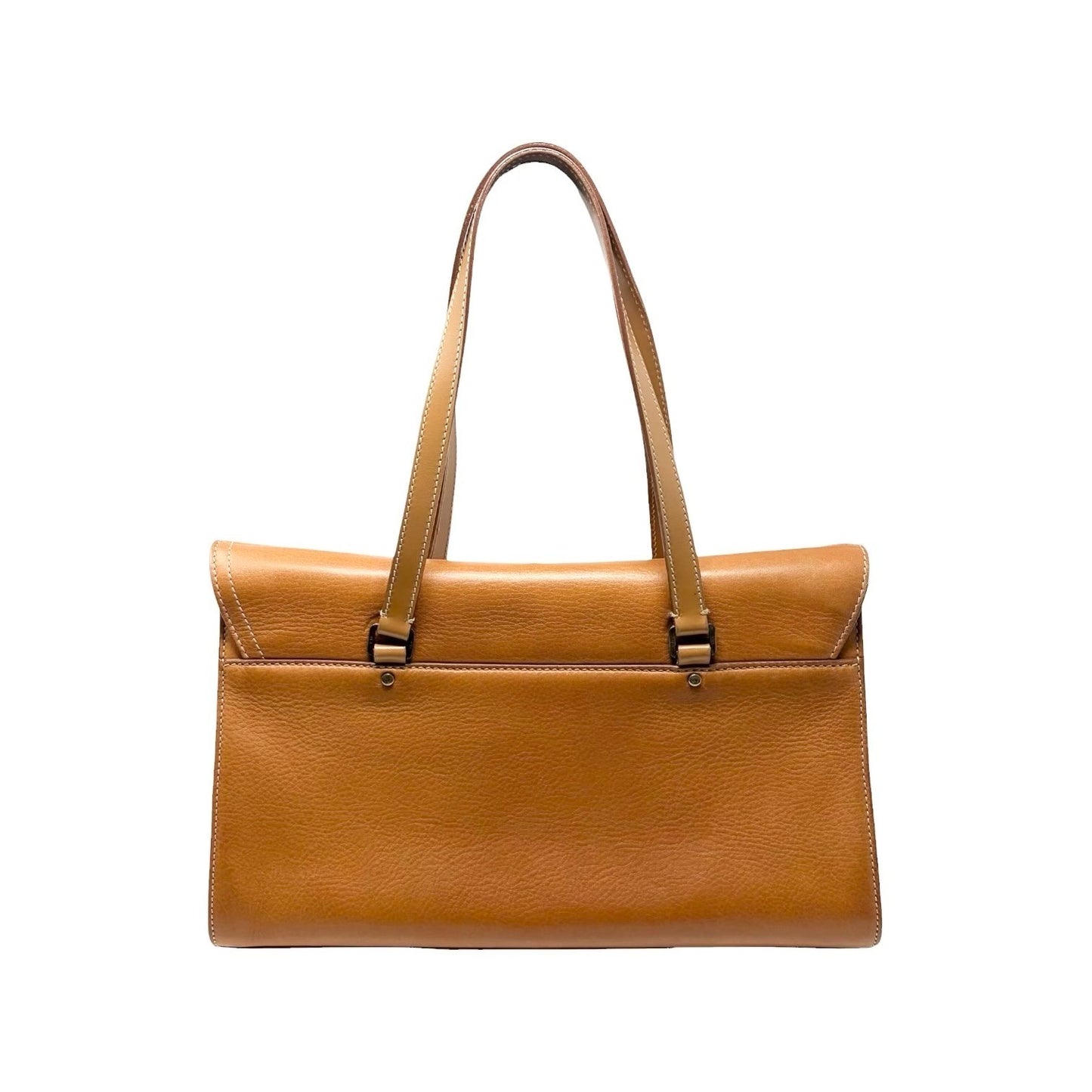 Christian Dior Vintage 2003 Saddle Shoulder Bag D Charm Brown Leather 902447