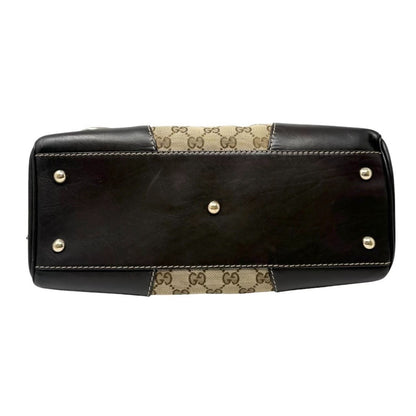 GUCCI Vintage GG Monogram Lovely Heart Shoulder Bag Beige Brown Canvas 902325