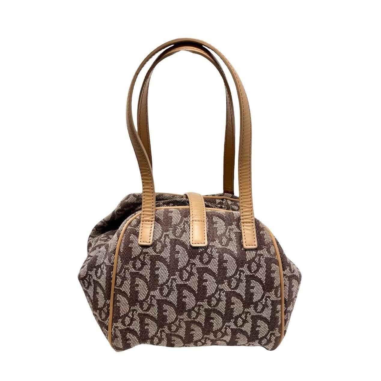 Christian Dior Vintage 2001 Trotter Monogram Mini D Charm Bag Handbag Beige